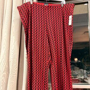 Anthropologie/Maeve Plus Size Heart patterned ponte kick flair